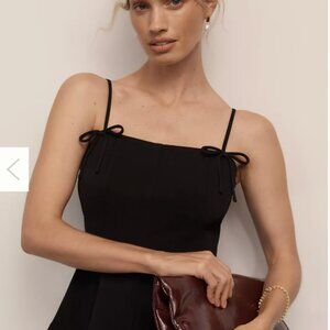 NWT Anthropologie Black Peplum Tank (XL)